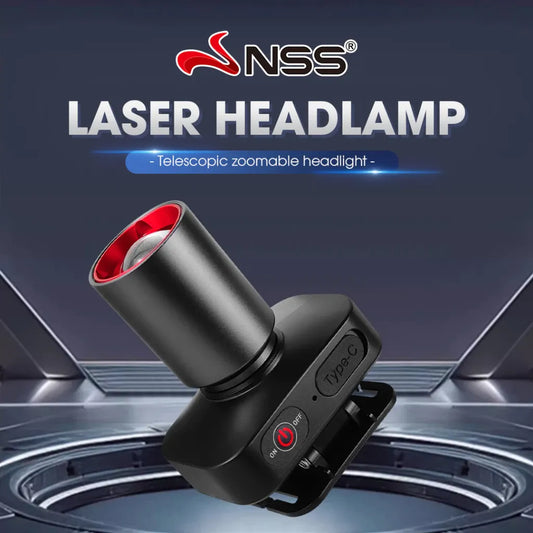 NSS Zoomable Rechargeable LED Headlamp – Waterproof + Motion Sensor