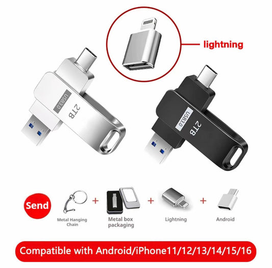 2-in-1 OTG USB Flash Drive for iPhone & Android — Instant Storage